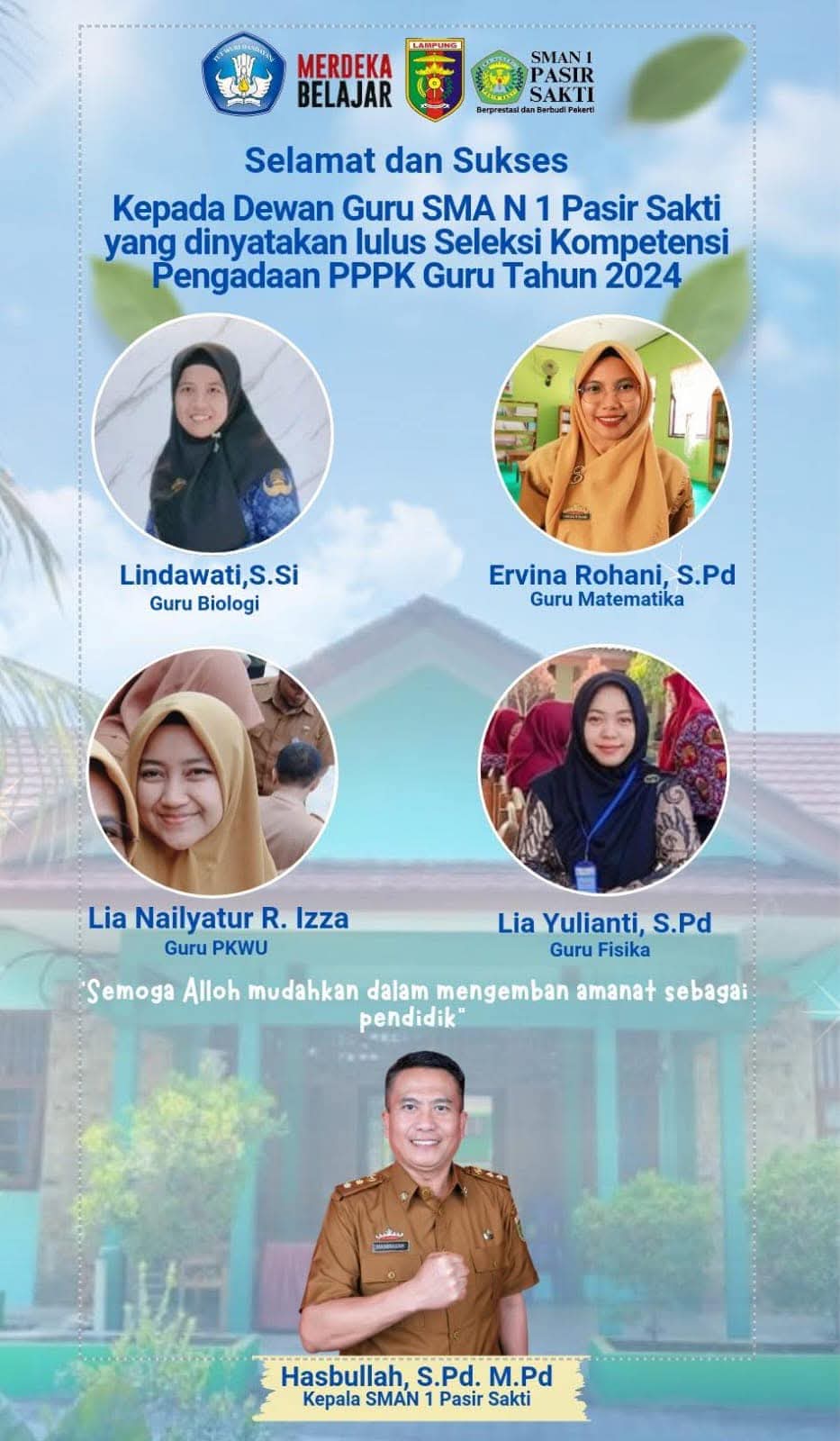 SELAMAT KEPADA GURU SMA NEGERI 1 PASIR SAKTI YANG LOLOS PENERIMAAN PPPK